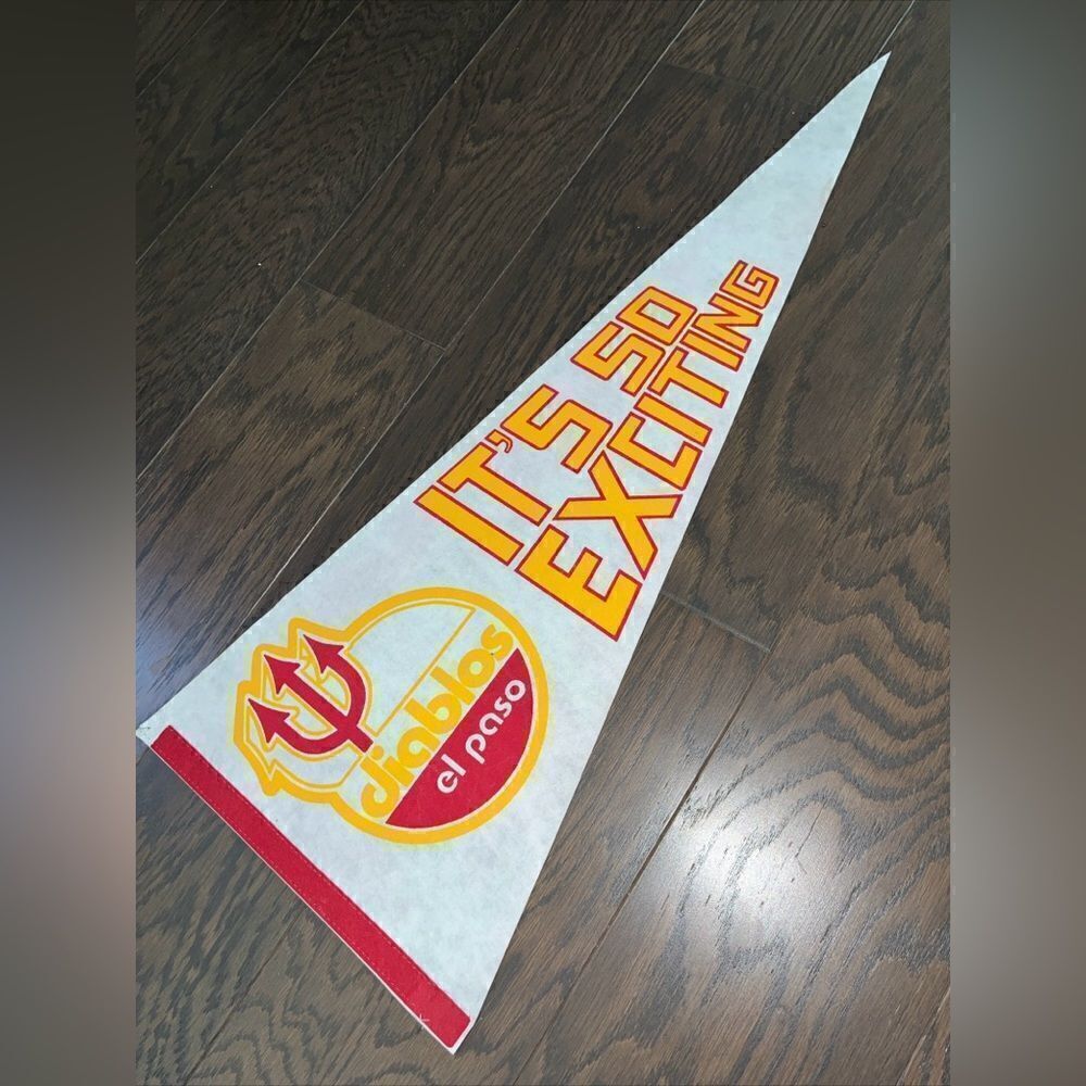 Vintage MILB El Paso Diablos Baseball Pennant Randy Johnson it’s so exciting-L